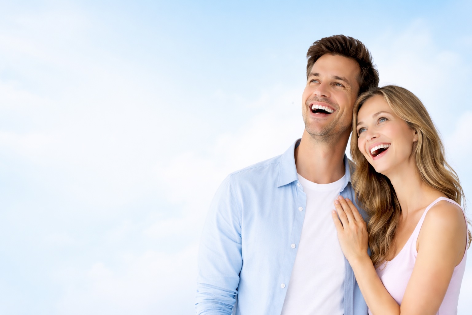 Patient smiling with dentist