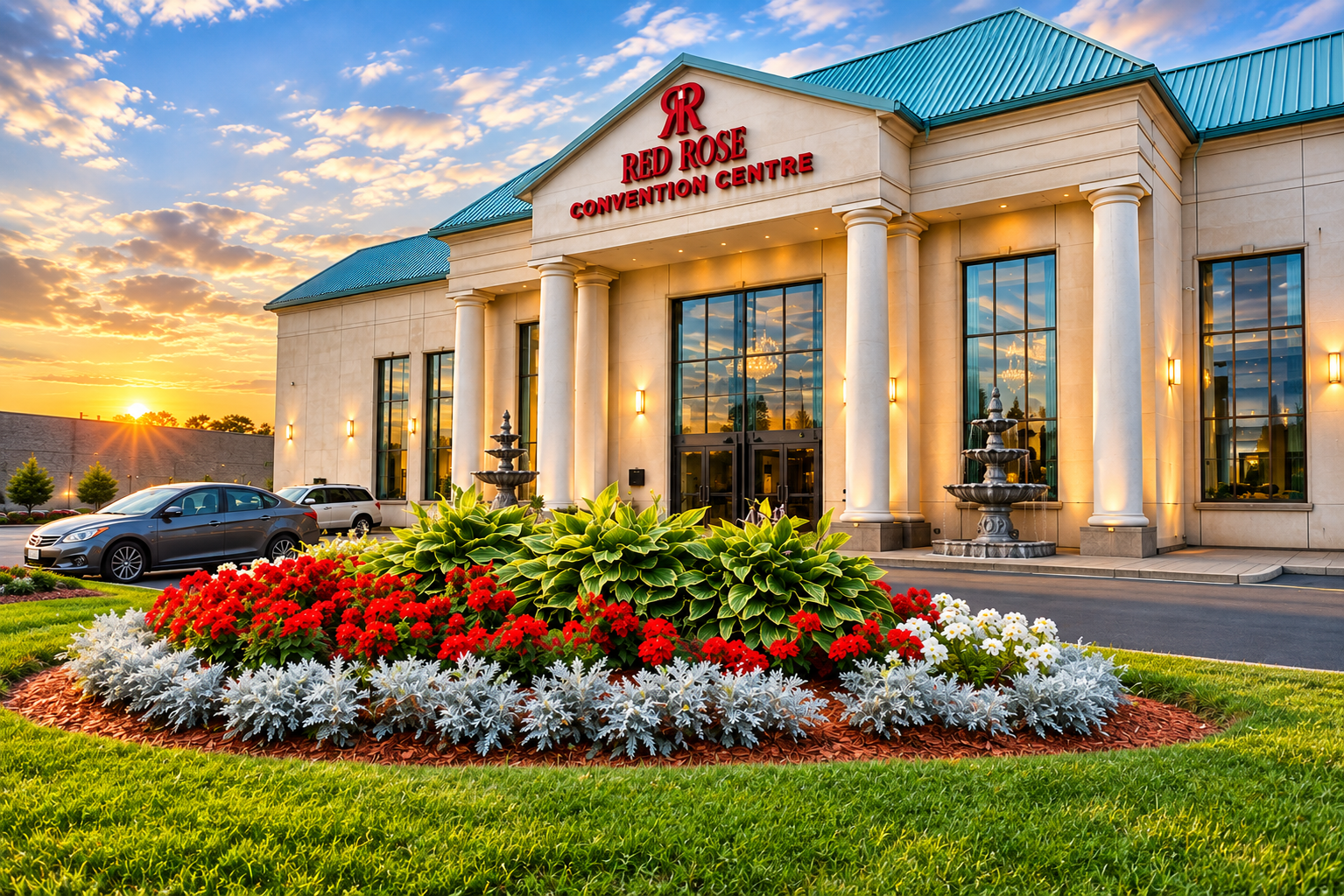 Red Rose Contemporary Architectural Ballroom