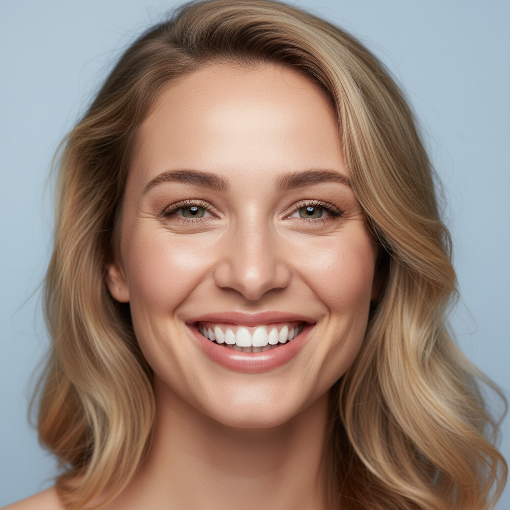 Professional female dentist smiling