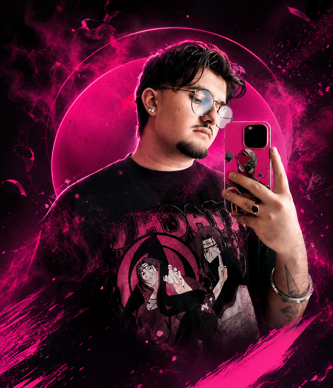 Male graphic designer working in a creative studio