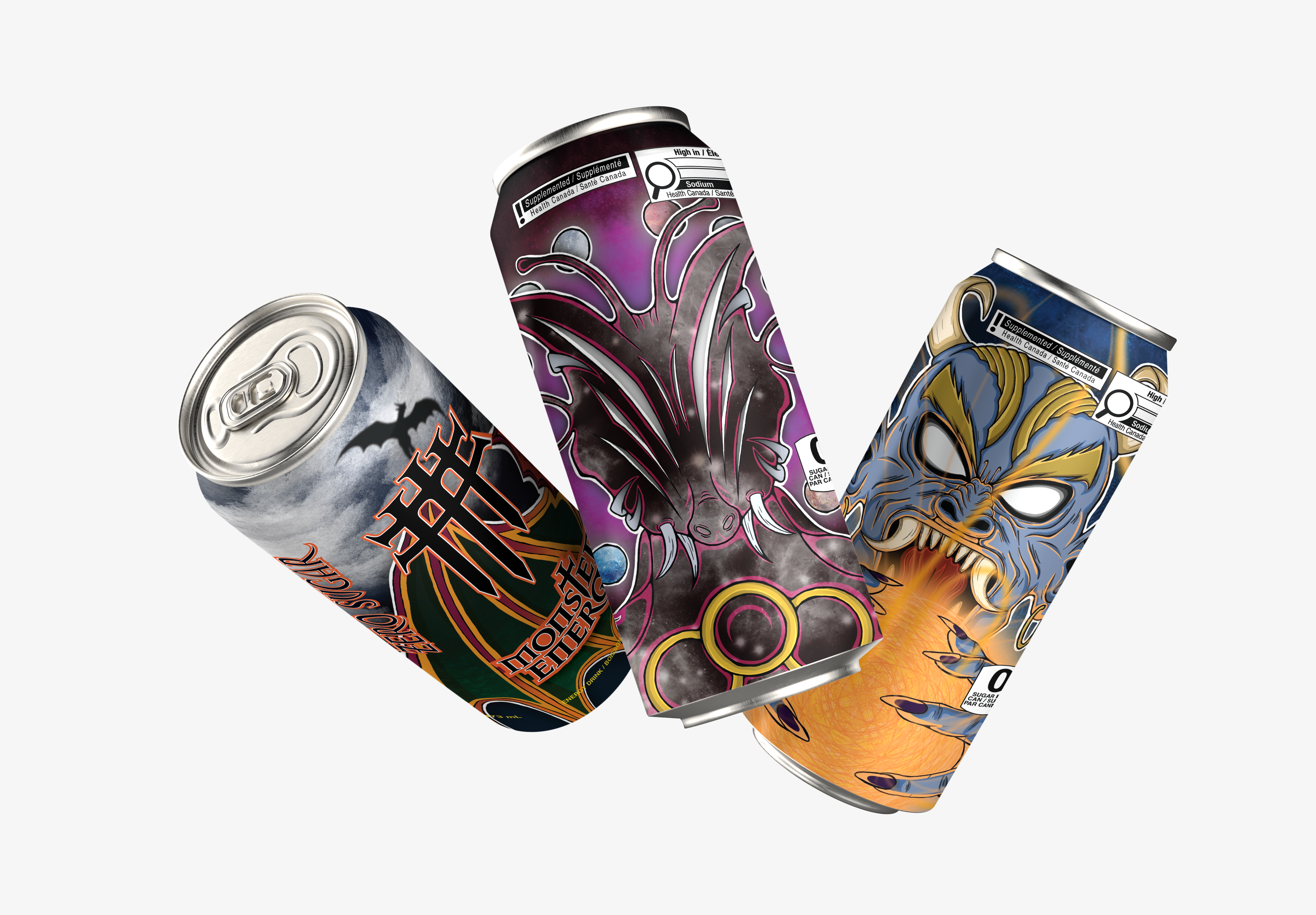 Monster Energy Reimagined Cans and Logo